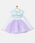 Butterfly Off-Shoulder Winged Top And Skirt
