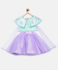 Butterfly Off-Shoulder Winged Top And Skirt
