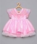 Pink Ruffle Holographic Dress