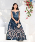 Teal Blue Sequence Gown