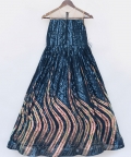 Teal Blue Sequence Gown