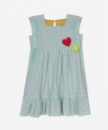 Tree Hugger Reversible Yellow And Tiny Flowers & Sea Green And Tiny Hearts