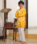 Thread Embroidered Asymmetric Jacket With Kurta And Pyjama