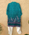 Firoza Cotton Silk Chanderi  Printed Sherwani with Churidaar