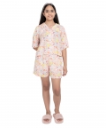 Pure Rayon Nightsuit |Sleepwear Combo Set Of Top And Shorts