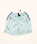 Blue Zoo Animals Style Shirt With Shorts