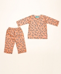 Salmon Zebra Style Shirt With Pants