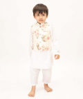 White Rose Nehru Jacket Kurta Set
