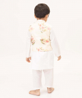 White Rose Nehru Jacket Kurta Set