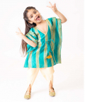 Green Kaftan With Tulip Pants