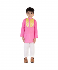 Pink Kurta With White Pajama