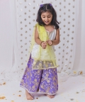 Purple Sharara With White Kurta Set
