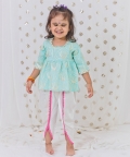 Mint Peplum With Tulip Pants
