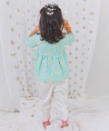 Mint Peplum With Tulip Pants