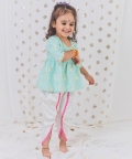 Mint Peplum With Tulip Pants
