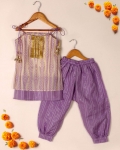 Purple Dhoti Set
