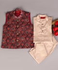 Ajrakh Print Nehru Jacket Set