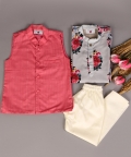 Lurex Nehru Jacket Set