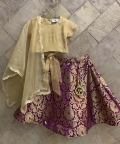 Brocadeand Tissue Lehenga
