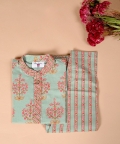 Teal Boota Kurta Set
