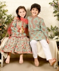 Teal Booti Sharara Set