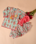 Teal Booti Sharara Set