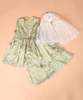 Green Peplum Sharara Set