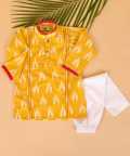 Yellow Ikat Kurta Set 