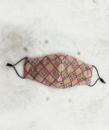 Hand Embroidered Beige Mask For Women