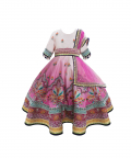 Pink Ombre Hand Embroidered Gown