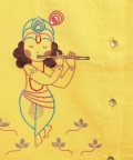 Baby Boy Krishna Dhoti Kurta Set-Yellow