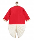 Baby Boy Hanuman Dhoti Kurta Set-Red