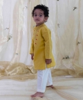 Boy Bird Embroidery Zari Kurta Set