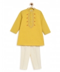 Boy Bird Embroidery Zari Kurta Set