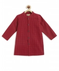 Jacquard Multi 3 Pc Bundi Set - Maroon
