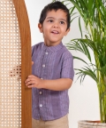 Self Kantha Shirt - Purple