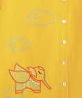 Elephant Kurta Pyjama Set - Yellow