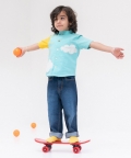 Cloudy Sun Shirt-Blue