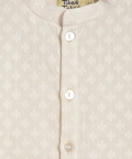 Vanilla Sky Kurta Pyjama Set-Cream