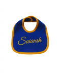 Personalised Gold And Blue Woven Bib