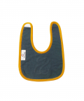 Personalised Gold And Grey Initial Woven Bib