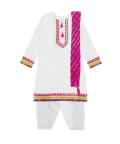 Ivory Suit With Lehriya Dupatta For Dupatta
