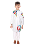 Ivory Embroidery Kurta With Bottoms