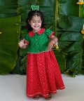 Baby Girl Bandhani Pattu Pavdai