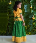 Girl Bandhani Pattu Pavdai
