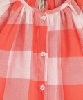 Chirpy Checks Jhabla Set-Red