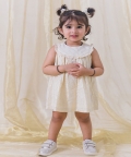 Summer Shimmer Dress-Cream