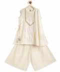 Golden Glam Suit Set-Cream