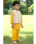 Embroidered Jacket With Kurta Set