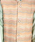 Thread & Sequins Embroidered Nehru Jacket & Kurta & Pant Set